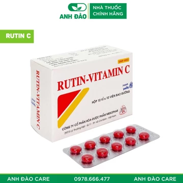 ✅ Rutin-Vitamin C ( hộp 10 vỉ x 10 viên-Mẫu theo đợt) -NHÀ THUỐC ANH ĐÀO [CHÍNH HÃNG] 3269