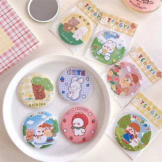 MEOWU Gương Trang Điểm Mini Hình Tròn Phong Cách Hàn Quốc Tiện Dụng Nhỏ Gọn