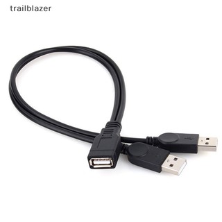 Trailblazer new usb 2.0 1 female to 2 male y-splitter data sync cáp mở rộng sạc mới