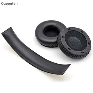 Queenten Thích hợp cho Sol Republic Tracks hd V10 V8 Miếng đệm tai cSleeve Beam Sponge Pad Da Earmuffs QT