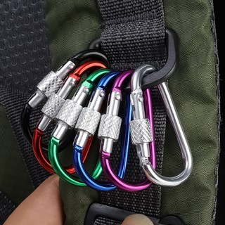 Mini alluminum alloy carabiner keychain / chai nước sử dụng hàng ngày khóa kim loại / phụ kiện leo núi cắm trại ngoài trời
