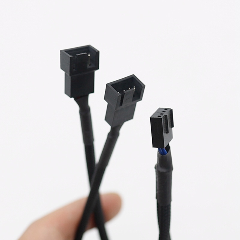 Cáp bện 1 đến 2 chiều Y Splitter 3 / 4 Pin PWM Nam Kết Nối Quạt Máy Tính PC Quạt Nối Dài Cáp