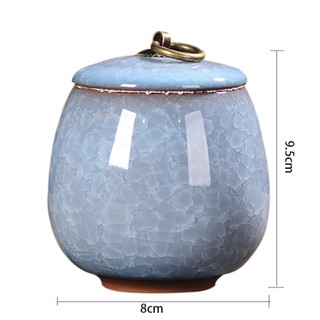 Ngày làm bánh Tro con người Urn, Urn gốm Mini nhỏ, Urn xanh chung, Niêm phong tốt để lưu trữ tro hỏa táng.