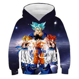 Dragon ball z goku vegeta hoodie cho trẻ em trai và gái in 3d áo thời trang lỏng tay dài áo chui đầu mùa xuân thu