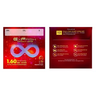 Tròng kính Exfash Hàn Quốc 1.6 - Độ cao - Chống trầy, chói, UV & bám hơi nước