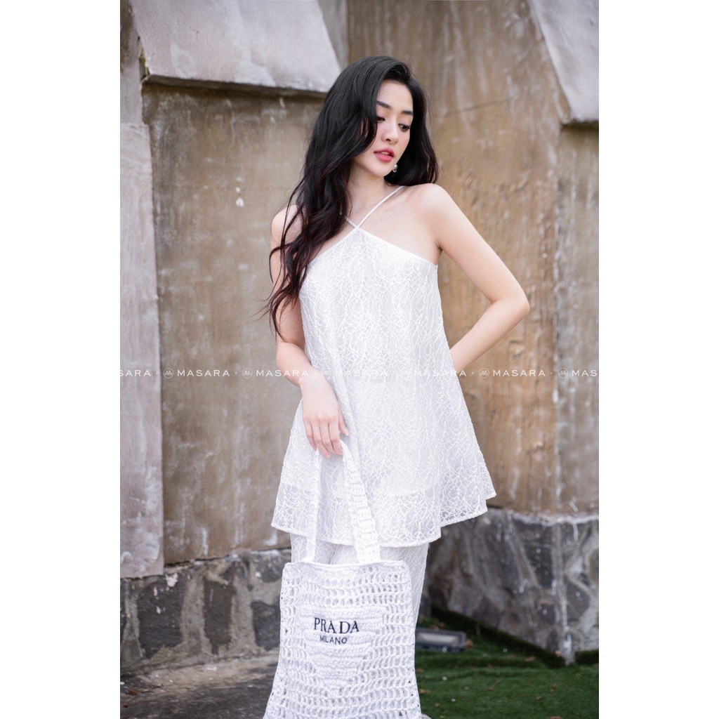 SET YẾM REN GÂN TRẮNG