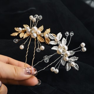 Kẹp TóC HìNh Hoa ĐíNh Kim Cương NgọC Trai Giả Dễ Thương Cho Nữ