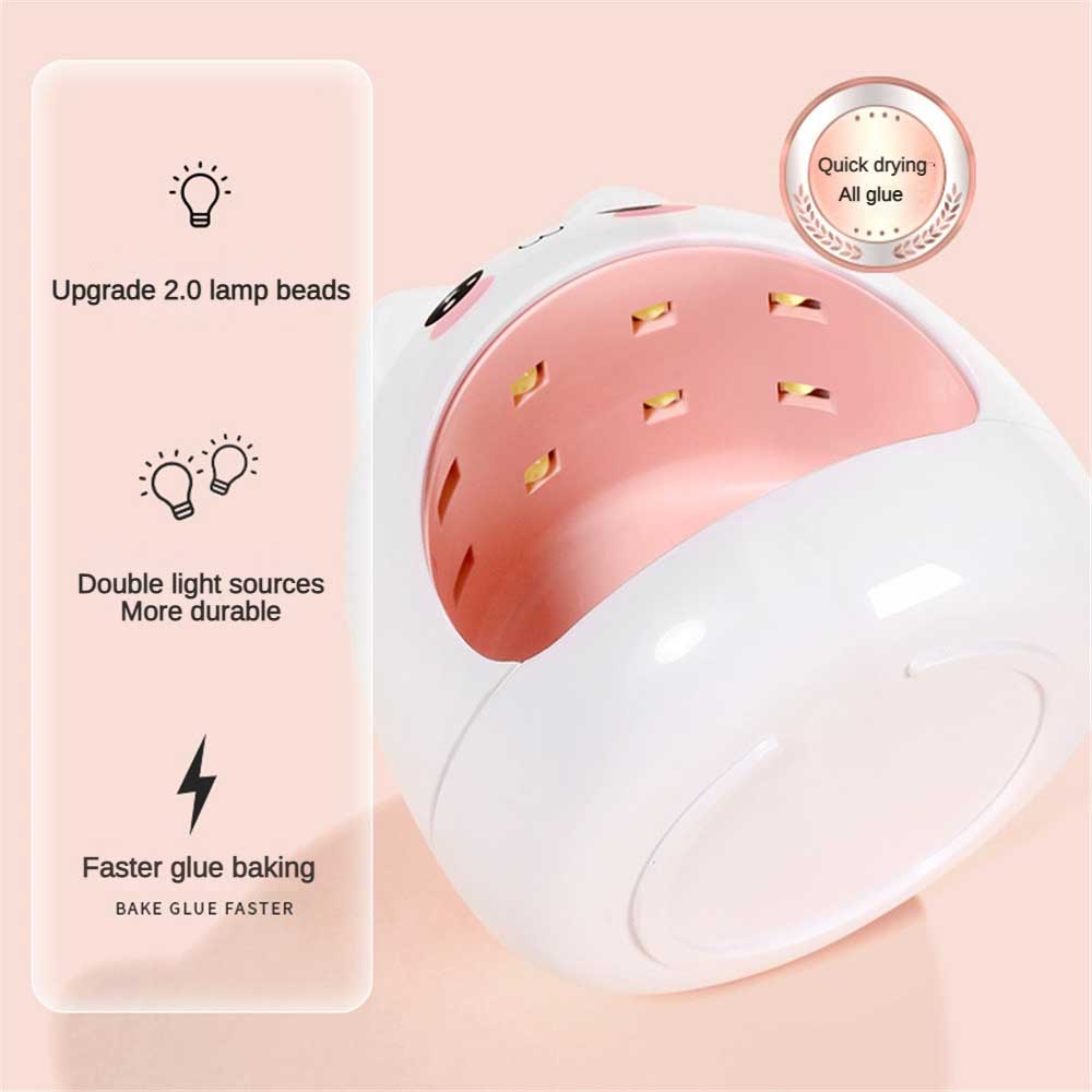 Ảnh Đèn LED Hong Khô Sơn Móng Tay Mini Tiết Kiệm Năng Lượng Hình Mèo Dễ Thương 2