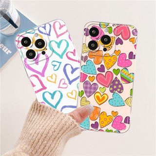 Ốp Lưng Doodle Tình Yêu Cho IPhone 16 15 14 13 12 11 Pro ProMax XS XR XSmax Mini 7 8 + 7Plus 8Plus Plus SE 2020 Vỏ Mềm Silicon DCT