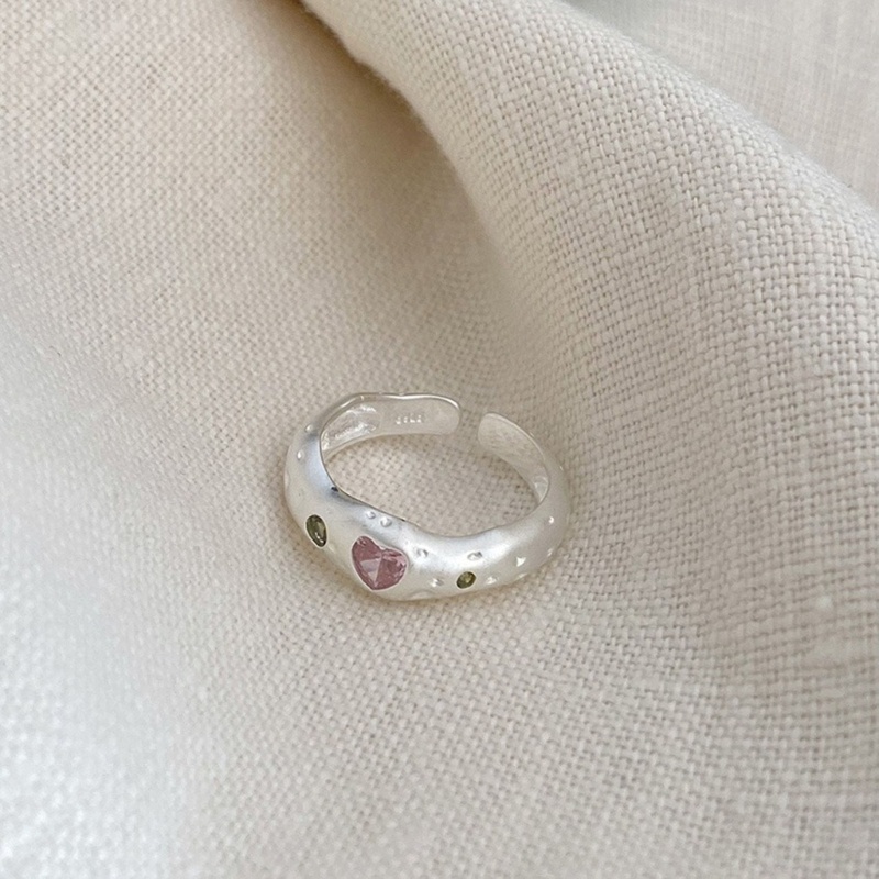 Jenniferab Nhẫn Zircon Y2K Điều Chỉnh Trang Sức Thẩm Mỹ