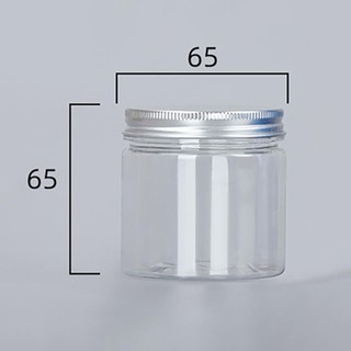 Hũ Nhựa Rỗng Trong Suốt Miệng Rộng Đựng Bánh Kẹo Có Nắp Đậy Bằng Nhôm Cấp Thực Phẩm