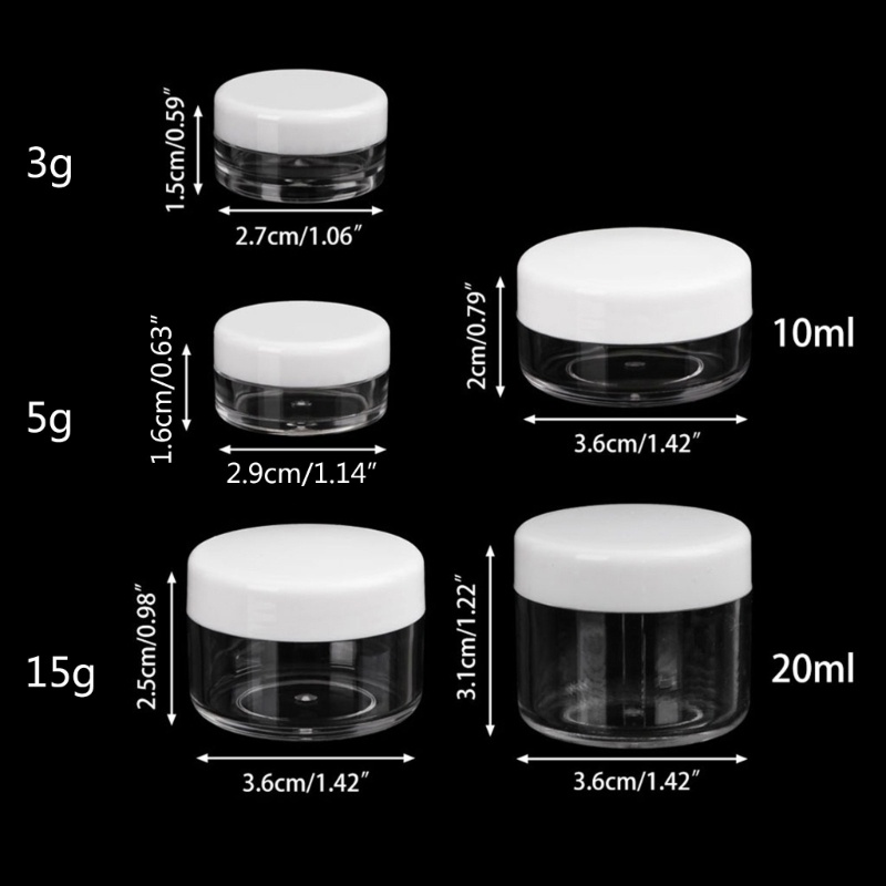 Exhila Mini Mẫu Chai Kem Mặt Hộp Đựng Fillabler Chai Rỗng Bảo Quản Bình