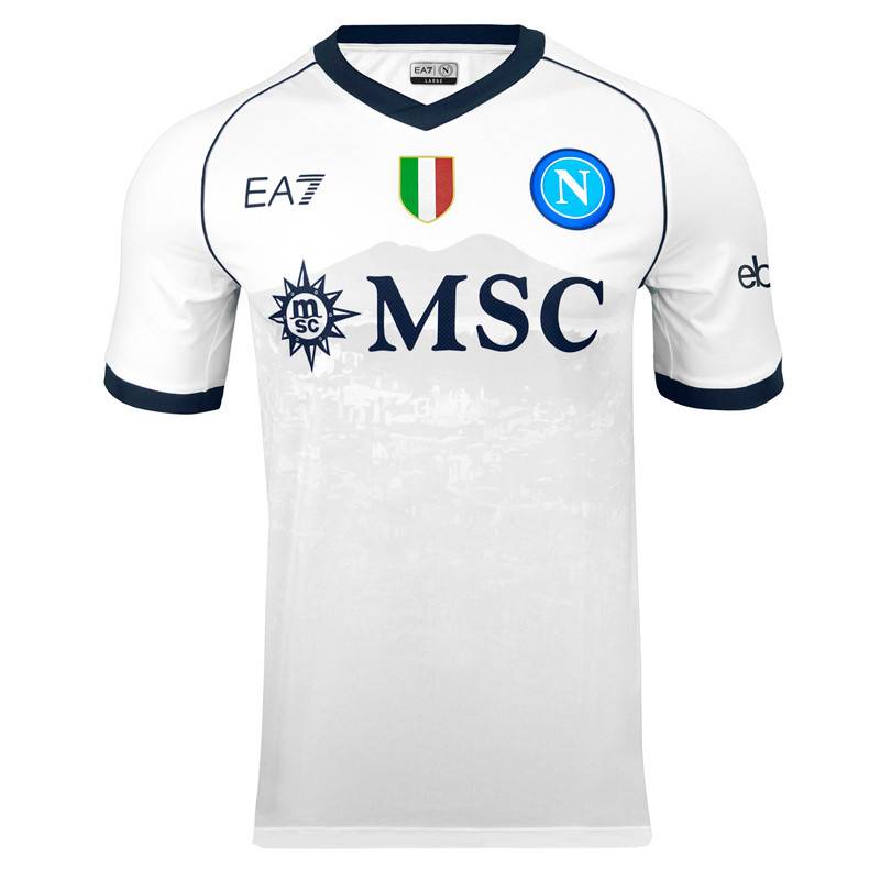 【 Sy3 】 2023-2024 SSC Napoli Sân khách sân khách Áo thun ngắn tay thể thao Tee Plus Size