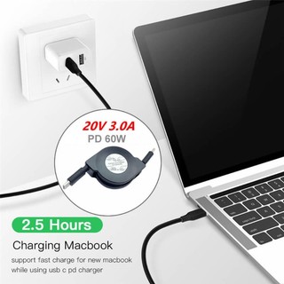 Dusur Dây Cáp Sạc Nhanh pd 60w usb c Sang usb c Cho notebook Với Công Tắc Điện Thoại