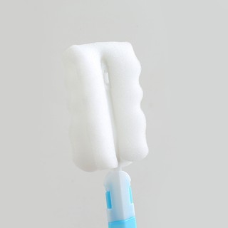 Dụng cụ cọ rửa cốc chén bình sữa bằng bọt biển nhiều màu sắc có thể tháo rời SUNNY DAY