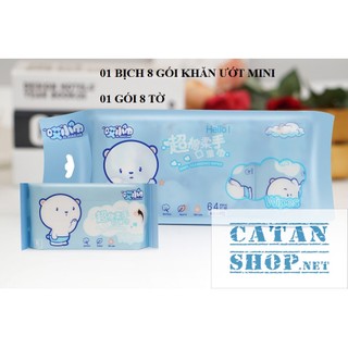 8 Gói/Túi khăn Giấy Ướt Mini Bỏ Túi Nội Địa Trung Siêu Đáng Yêu  (giao hình ngẫu nhiên) GD708-KGMini