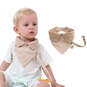 OXXGGKAO Cho Bé Ăn Nhỏ Giọt Yếm Nước Bọt Khăn Cotton Tam Giác Có Dây Núm Vú Giả