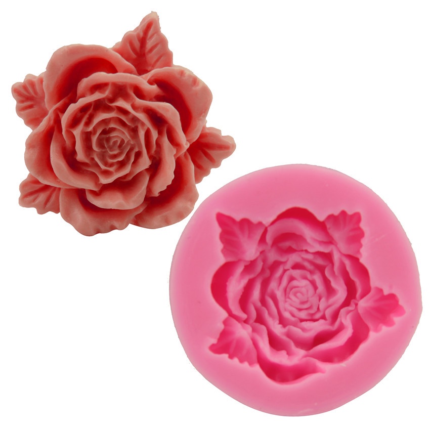 Khuôn Silicone Tạo Hình Làm Bánh Kẹo Hình Hoa Hồng 3D DIY