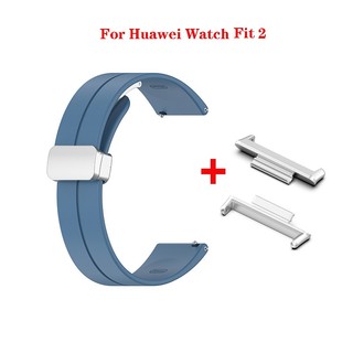 Dây Đeo Silicon Khóa Nam Châm Cho Đồng Hồ Thông Minh Huawei Watch Fit 2 New / Fit2