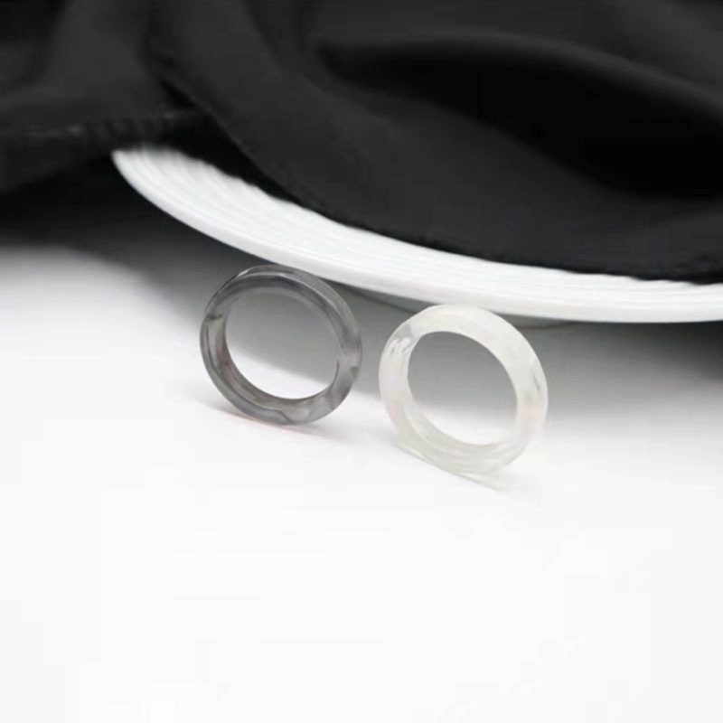 Mỹ 2 Chiếc Nhẫn Acrylic Nhiều Màu Sắc Cho Nữ Mỏng Tròn Nhẫn Trong Suốt Xếp Chồng Dây-Rings Sinh Nhật Trang Trí Quà Tặng