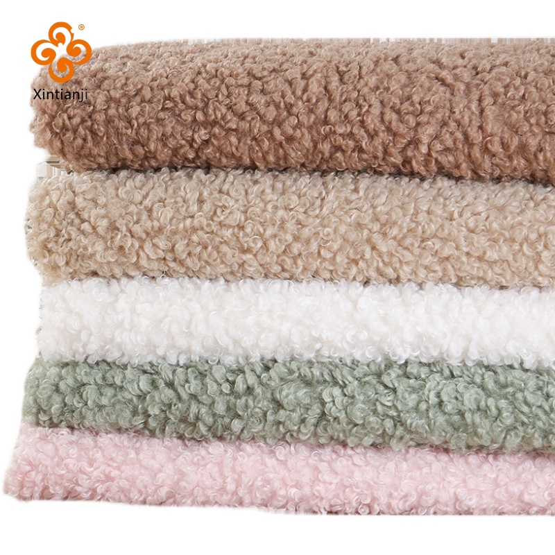 50x50cm Giả Len Cuộn Teddy Sang Trọng Vải Mềm Mại Ấm Áp Búp Bê Thú Cưng Quần Áo Găng Tay Lót Dày Vải Lông Cừu DIY May TJ10553