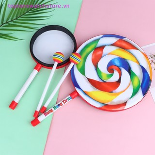 Trống Gõ Hình Kẹo Mút 6Inch 8Inch 10Inch Nhiều Màu Sắc Dùng Dạy Nhạc Cho Trẻ Sơ Sinh
