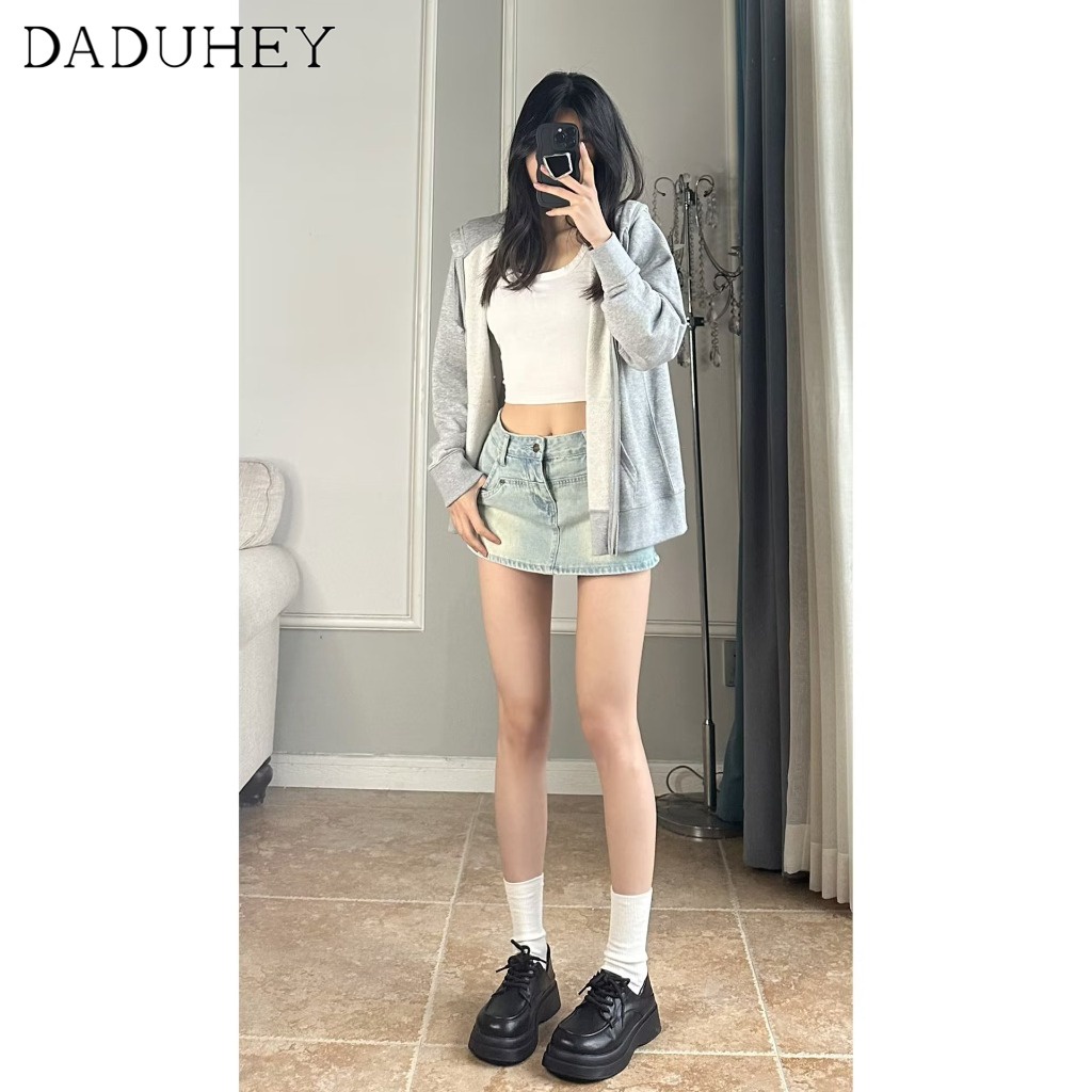 Ảnh Chân váy DaDuHey dáng chữ A phong cách retro thời trang Mỹ INS cá tính 3