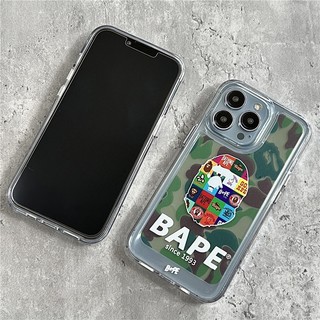BAPE Ốp Điện Thoại Trong Suốt Chống Sốc Cho iphone 14 11 13 12 X XS Pro Max XR Mini 7 Samsung Galaxy S23 S22 ultra plus