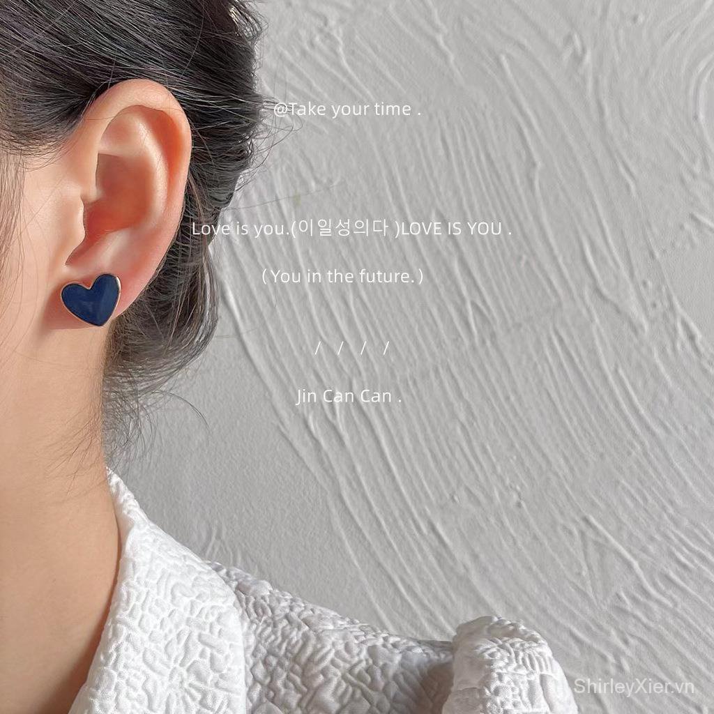 Sương mù Blue Series! Bộ bông tai Mạ Bạc 925 14K Cao Cấp Thời Trang Khí chất thanh lịch trưởng thành cô gái hàn quốc phong cách Nhiều phong cách tùy chọn