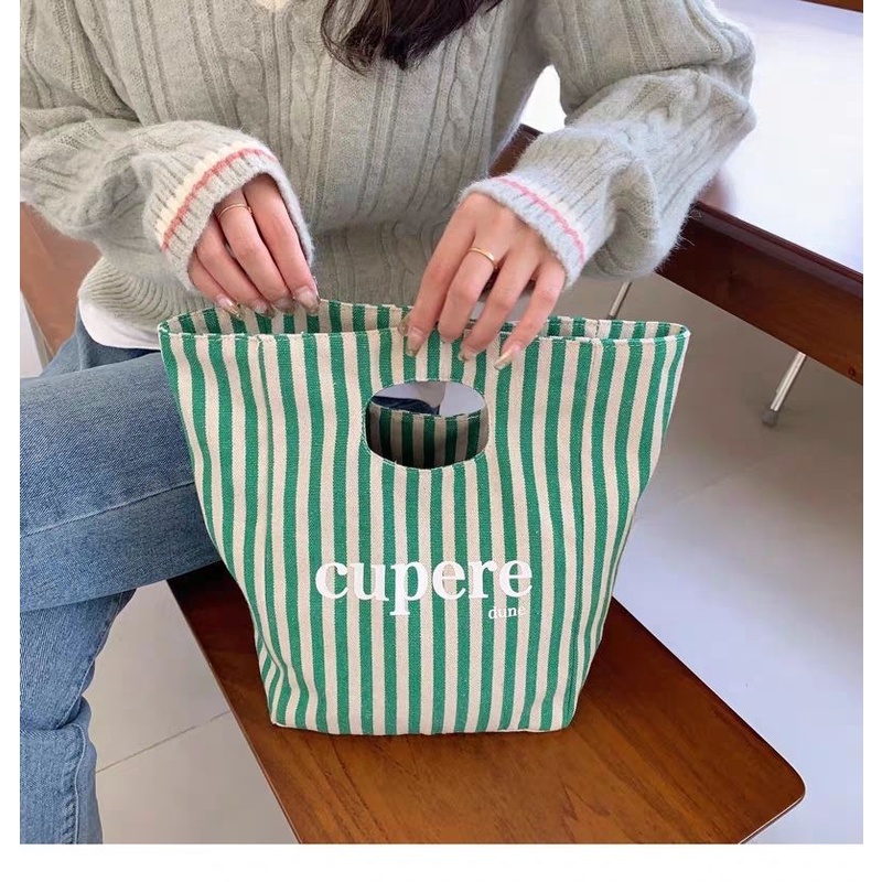 Túi đựng cơm Bento vải canvas phong cách Nhật Bản, giữ nhiệt, xách tay, kèm hộp cơm
