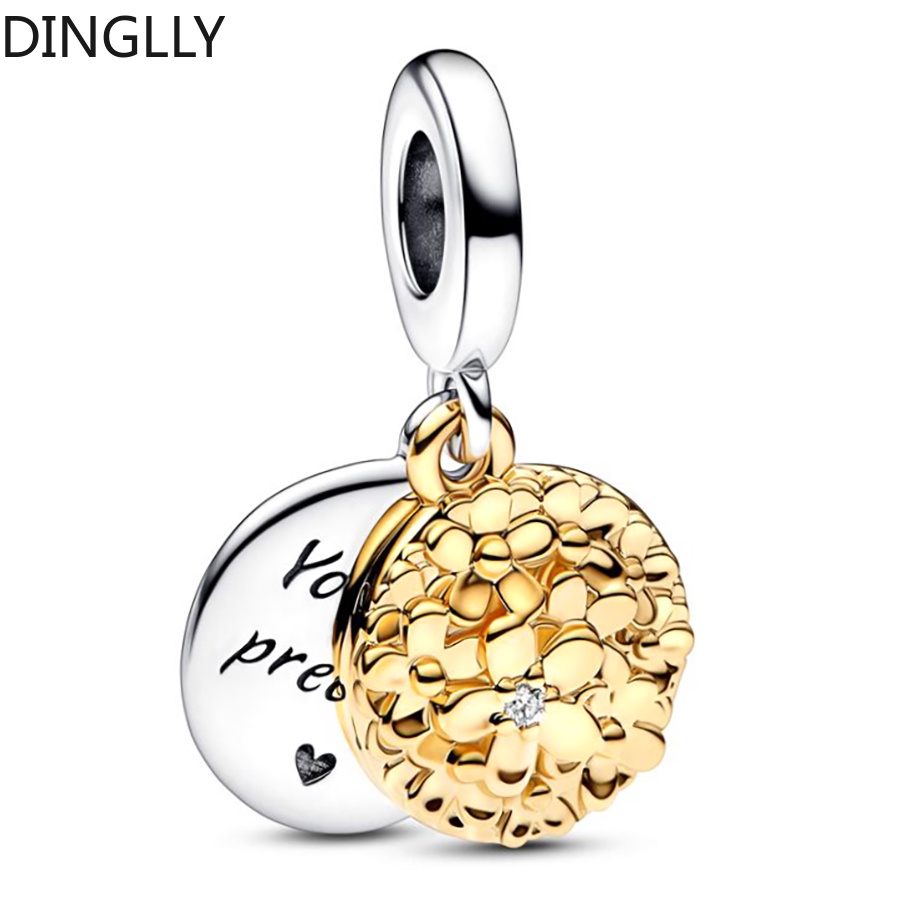 Hạt Charm Hình Hoa Hồng Và Bướm Màu Bạc Dùng Làm Trang Sức DIY