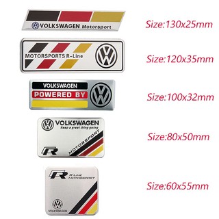 Miếng Dán Kim Loại Trang Trí Thân Xe Hơi Volkswagen VW R line GTI Polo Fox Gol Up Golf Beetle Santana Sagitar Tiguan Passat Touran Jetta Caddy Shsran Vento