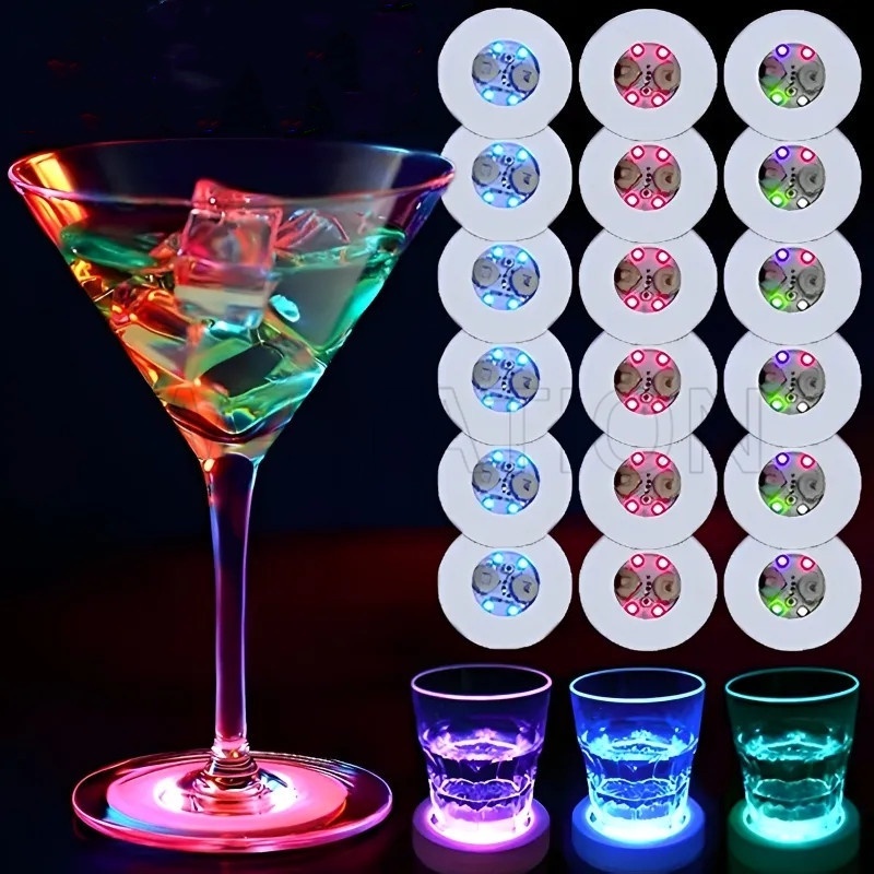 Miếng Lót Ly Có Đèn LED 3 Chế Độ Dùng Trang Trí Tiệc
