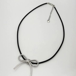 CLI Ngọt Nơ Mặt Dây Chuyền Vòng Cổ Nữ Tính Khí Choker Thời Trang Vintage Xương Đòn Dây Chuyền Trang Sức Cưới