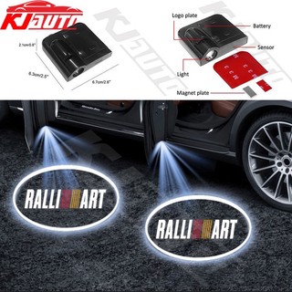 2 cái / bộ đèn cửa ô tô mitsubishi đèn chào mừng không dây ralliart mirage g4 triton xpander lancer asx outlander attrage pajero eclipse led light cartoon hd 3d projector