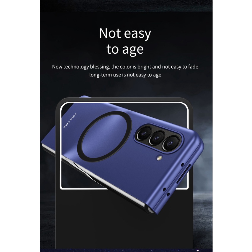 Vỏ điện thoại từ tính inovagen cho samsung galaxy z fold 5, gấp 4, gấp 3, baby skin touch, hỗ trợ sạc không dây, vỏ bảo vệ toàn diện pc chống vân tay