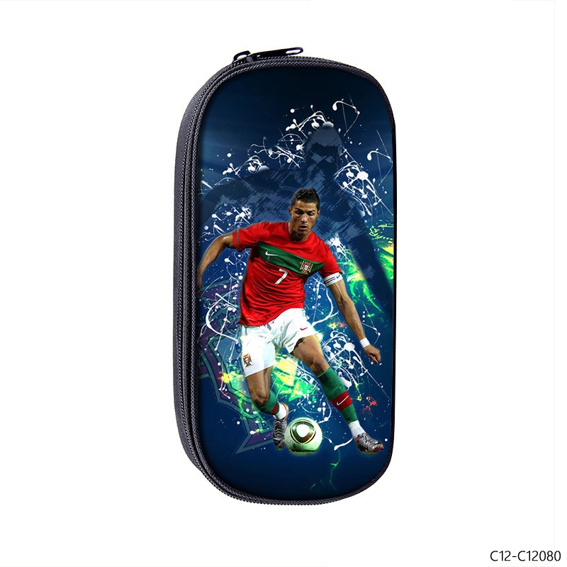 HK1 Cristiano Ronaldo Hộp đựng bút chì sáng tạo và đơn giản lưu trữ bút sinh viên dung lượng lớn văn phòng phẩm đa chức năng bo