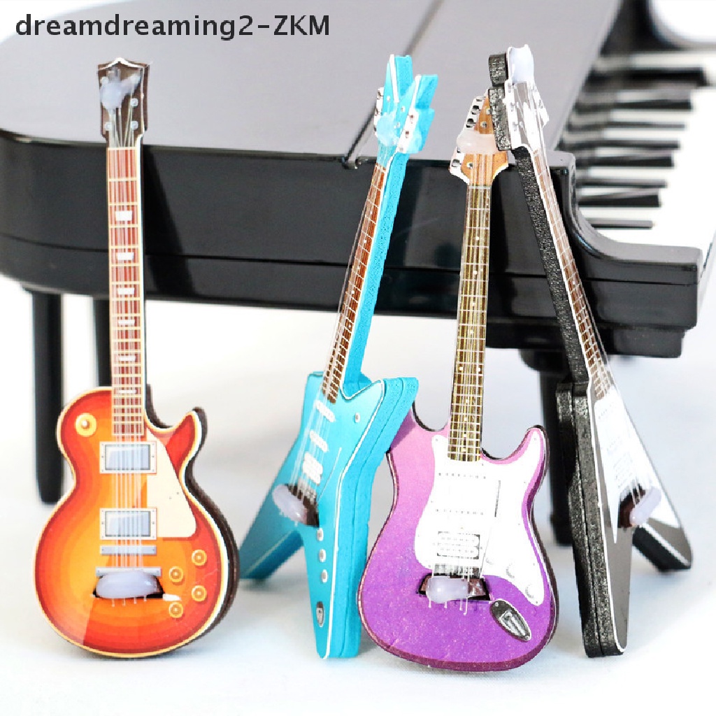 [Dreaming] 1 Mô Hình Nhạc Cụ Guitar Đồ Chơi Búp Bê Trang Trí Nhà Búp Bê