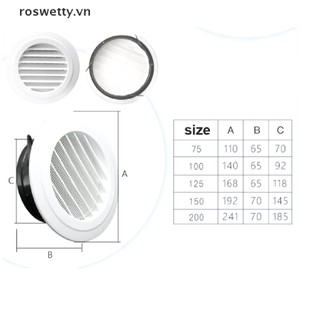 Roswetty Khung Lưới Nhựa Tròn Gắn Lỗ Thông Gió Bên Ngoài Tường Thoát Khí Xe Hơi Ducg vn