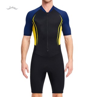 Bộ Đồ Bơi Lặn Tay Ngắn Khóa Kéo Trước Dày 1.5mm Chất Liệu Neoprene Cho Nam