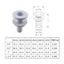 Yoo Thru Hull Bilge Lắp Cho Bilge Bơm Máy Hút Khí Ống Marine Du Thuyền RV-Camper Xe Tải