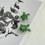 OXXGGKAO Bông Tai Ếch Cho Bé Gái 3D Ếch Xanh Động Vật Tai Còng Bông Tai Ếch Trang Sức Cho Thiếu Niên Bé Gái Dễ Thương Kẹp Trên Earrin
