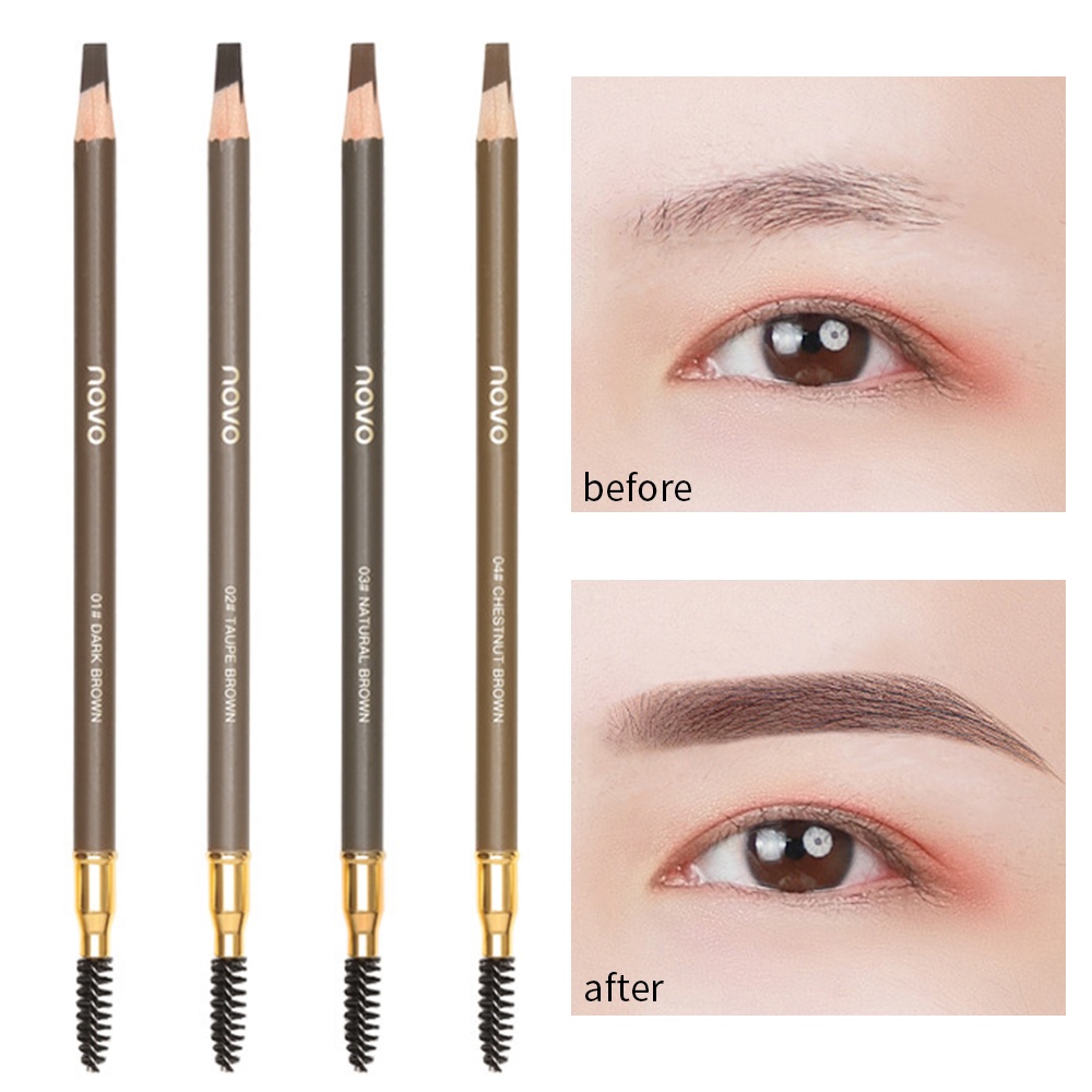 Bút Chì Kẻ Lông Mày / Bút Kẻ Lông Mày NOVO Hai Đầu Mềm Mại Chống Thấm Nước Chống Mồ Hôi Không Phai Màu Lâu Trôi Trang Điểm Chuyên Nghiệp