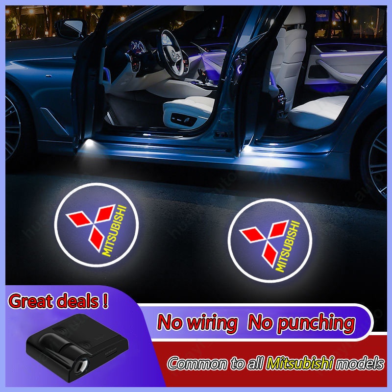 Đèn LED Chiếu Laser Chào Mừng Gắn Cửa Xe Hơi Mitsubishi Xpander Delica Pajero Sport L200 Fuso Eclipse Cross Attrage Mirage G4