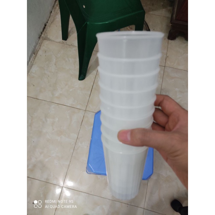Set 10 cốc nhựa uống nước  nhựa cao cấp việt nhật cốc sọc  aladanh-net-vn
