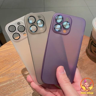 Ốp Điện Thoại Mờ Trong Suốt Cho IPhone 11 15 16 Pro Max 12 13 14 Pro Max 16plus Bảo Vệ Ống Kính Mềm Siêu Mỏng Chống Trầy Xước Vỏ Điện Thoại