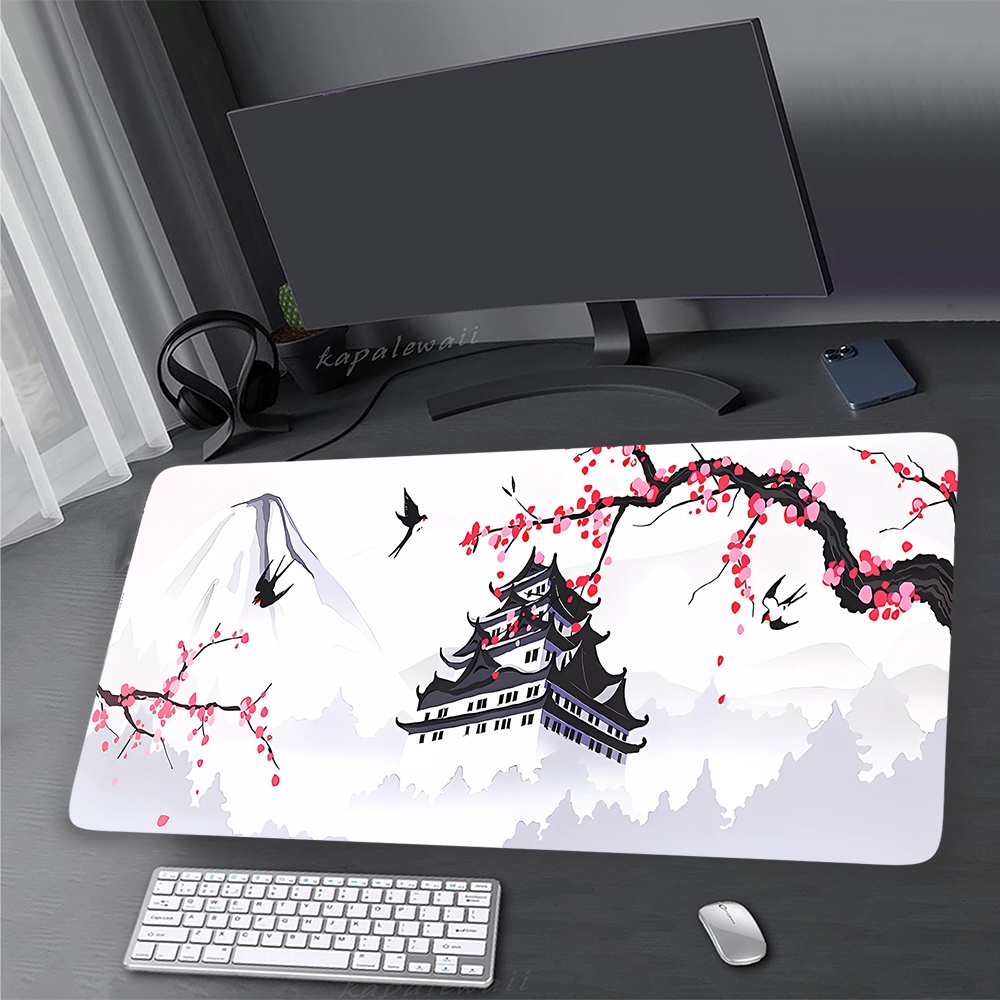 Sakura Mouse Pad 900x400mm Hồng Chuột Thảm Bàn Thảm Cao Su Mousepad Pc Phụ Kiện Bàn Phím Thảm Tốc Độ Trò Chơi Miếng Lót