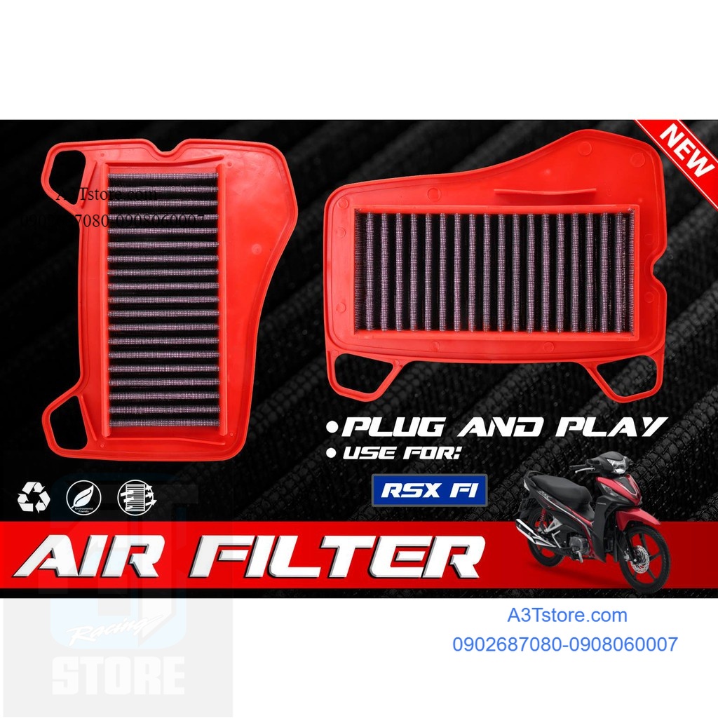 Lọc gió độ tăng tốc RSX fi / supper 125 [sum racing] | Shopee Việt Nam