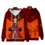 YB1 Anime Naruto Áo Unisex Dài Tay Zip-up Cosplay 3D Áo Khoác Kakashi Jiraiya Itachi Thời Trang Áo Khoác Ngoài