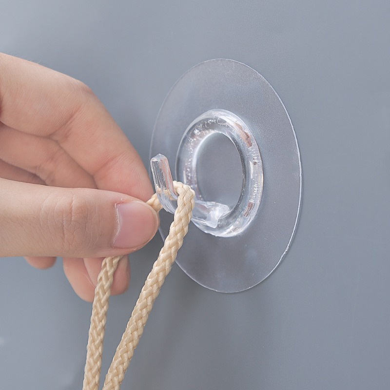 Móc Treo Đồ Dán Tường Trong Suốt Chống Nước Chịu Tải Nặng Không Đục Lỗ Cho Nhà Bếp Nhà Tắm